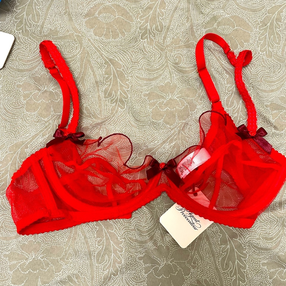 Agent Provocateur lace bra (Christmas red) NWT 36B